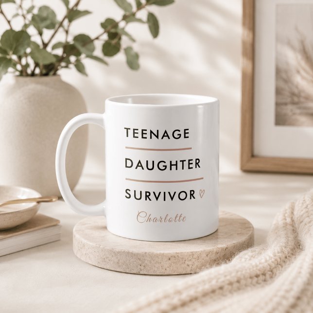 Mug Fille Adolescente Survivante Personnalisée (Créateur téléchargé)
