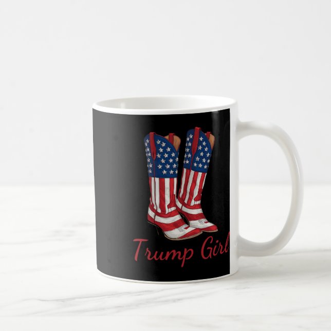 Mug Fille Américaine Drapeau Voter Trump Fille Républi (Droite)