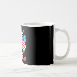 Mug Fille américaine lunettes de soleil rétro drapeau