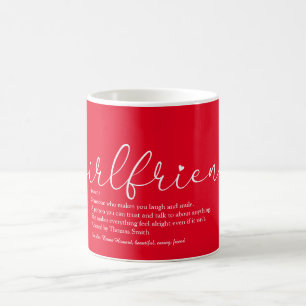 Mug Fille-amie Définition Script Amour Coeur Rouge