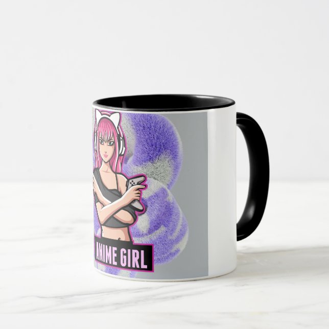 Mug Fille Anime – Conception de personnage moderne et  (Devant droit)