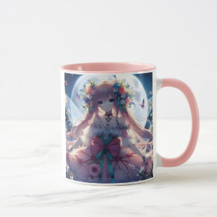 Mug Fille Anime Fleur Lune Fée