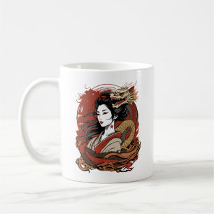Mug Fille asiatique   Dragon chinois