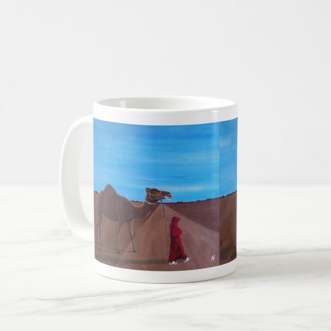 Mug Fille au tableau de chameau par Alfred Fox (Devant gauche)