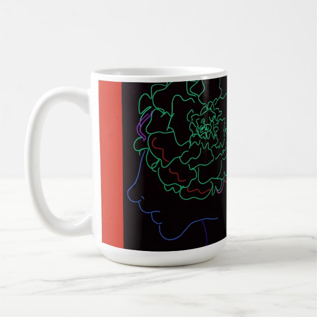 Mug Fille aux touffes de souci afro (Gauche)