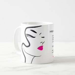 Mug Fille avec cheveux ondulés Coiffure icône de marqu