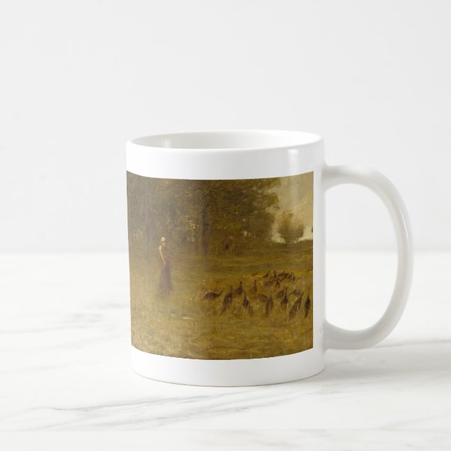 Mug Fille avec des dindes (Droite)