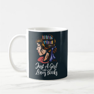 MUG FILLE AVEC LIVRES HOBBY JUSTE UNE FILLE QUI AIME L