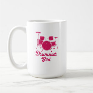 Mug Fille batteur Drums Drummer Cadeau