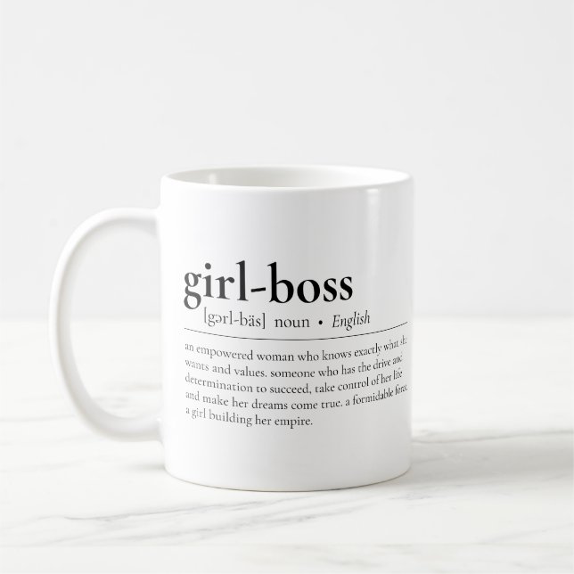 Mug Fille Boss Définition Moderne Boss Bureau (Gauche)
