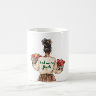 Mug Fille Casquette T Shirt Manger Légumes Sac