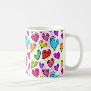 Mug Fille Coeurs Vibrants Cute Romantic Valentines Day