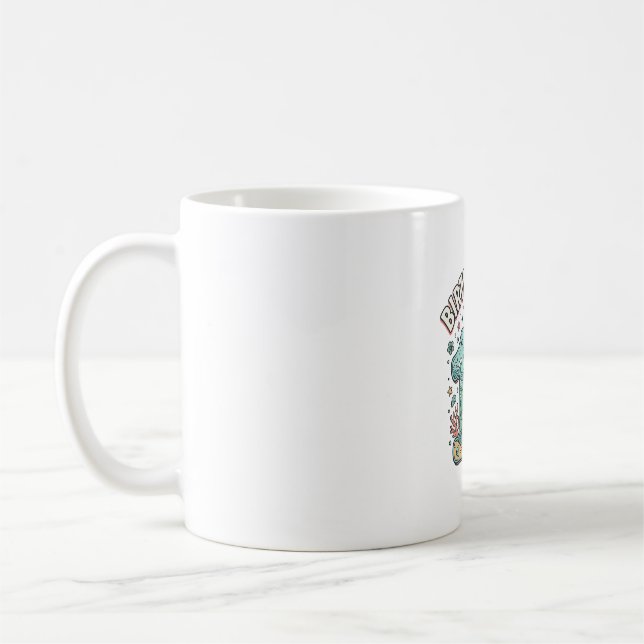 Mug Fille d'anniversaire 11 Tortue de mer Conception d (Gauche)