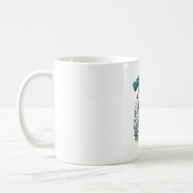 Mug Fille d'anniversaire 6 Tortue de mer Conception de (Gauche)