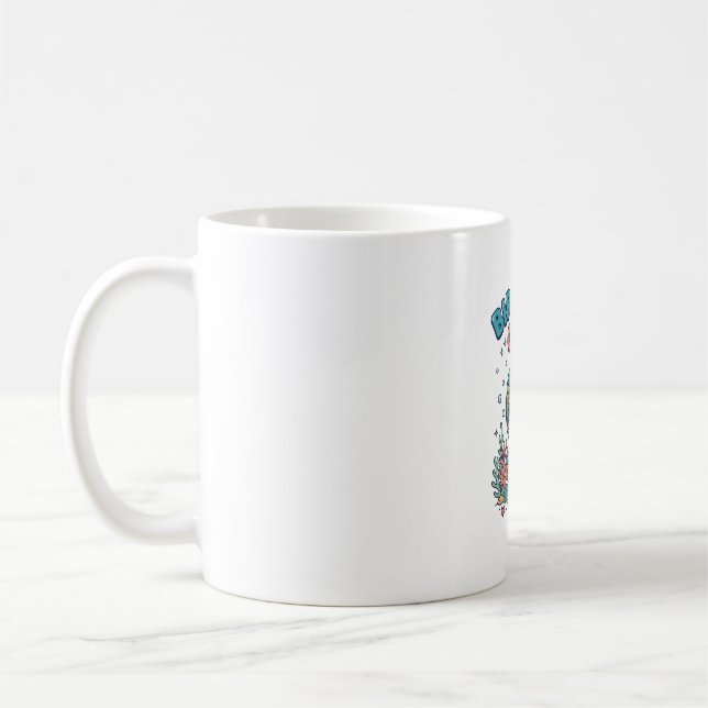 Mug Fille d'anniversaire 9 Tortue de mer Conception ve (Gauche)