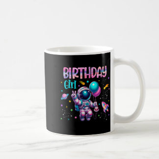 Mug Fille d'anniversaire Astronaute Espace Système Sol