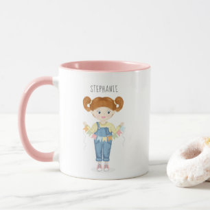 Mug Fille d'anniversaire dans les couloirs rouges