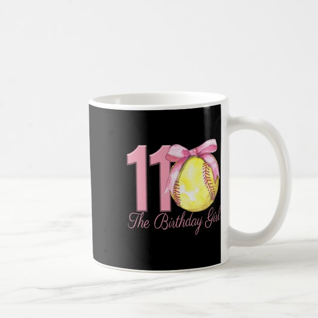 Mug Fille de 11 ans Douce Équipe Coquette Rose Bow 1 (Droite)