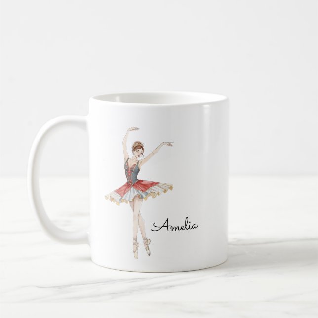 Mug Fille de ballet personnalisée (Gauche)