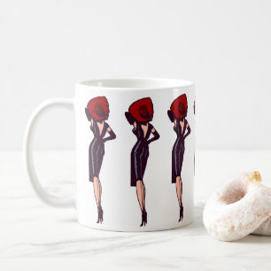 Mug Fille de charme glamour vintage rétro