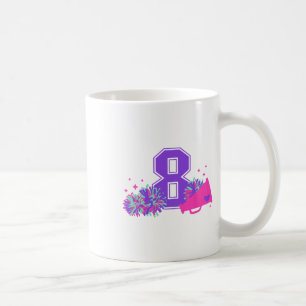 Mug Fille de cheerleading pour 8e anniversaire Huit an