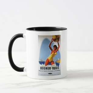Mug Fille de chemins de fer et affiche britanniques de