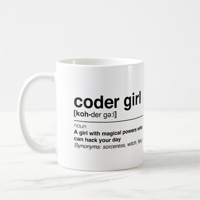 Mug Fille de codeur (Gauche)