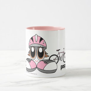 Mug Fille de cycliste de Peqe