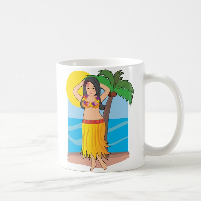 Mug fille de danse polynésienne hawaïenne (Droite)