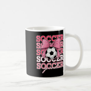 Mug Fille de foot groovy noeud pour soeur femmes maman
