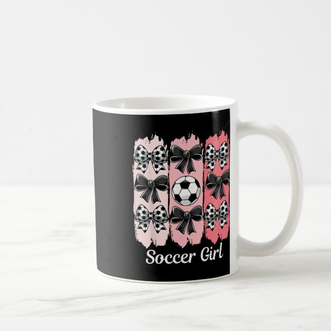 Mug Fille de football mignonne Coquette Bow Fille de f (Droite)
