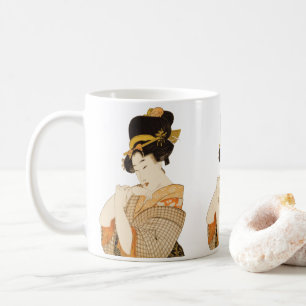 Mug Fille de Geisha japonaise vintage en kimono