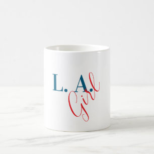 Mug Fille de L. A. Los Angeles Minimaliste Moderne Sim