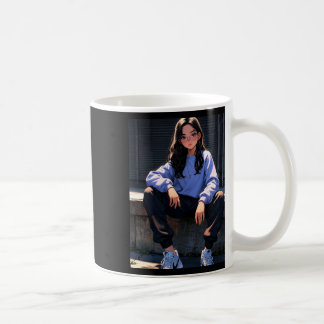 Mug Fille de la mode rétro animée Vibes Urbaines Cool