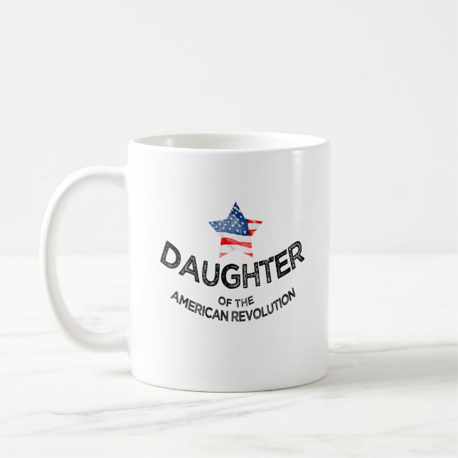 Mug Fille de la Révolution américaine DAR étoile  (Gauche)