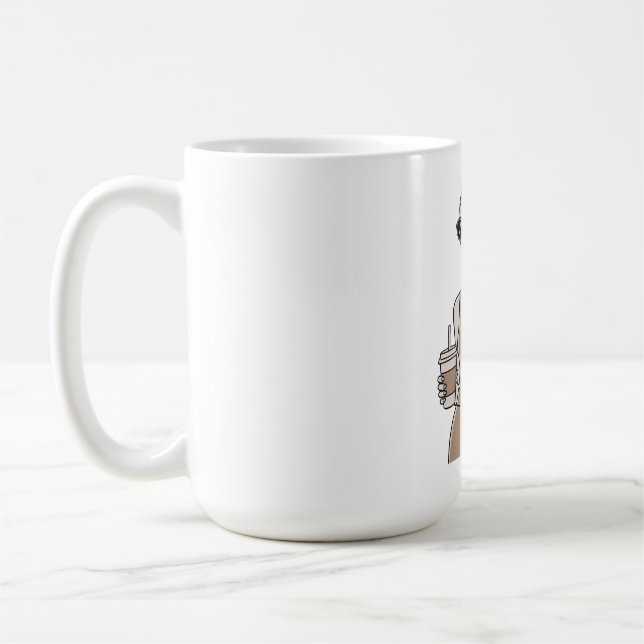 Mug Fille de mode chic Restez classe  Esthétique minim (Gauche)