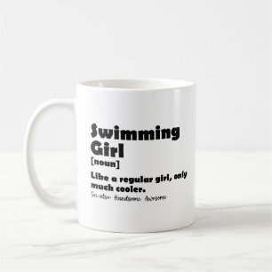 Mug Fille de natation Funny Définition Fille nageuse