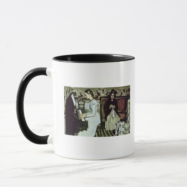 Mug Fille de Paul Cezanne | au piano, 1868-69 (Gauche)