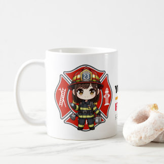 Mug Fille de pompier Kawaii -