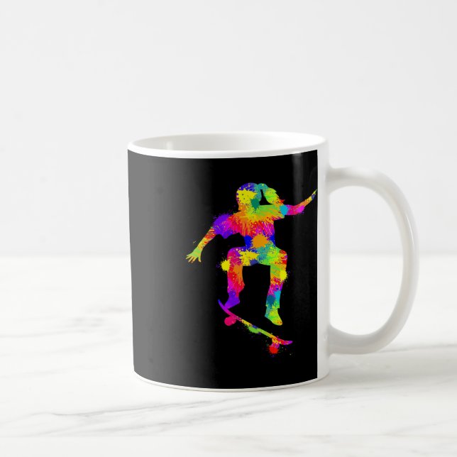 Mug Fille de skater Fille skateuse Planche à roulettes (Droite)