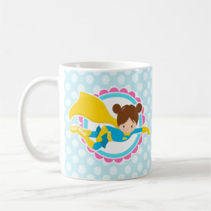 Mug Fille de super héros - héros mignon de vol dans 