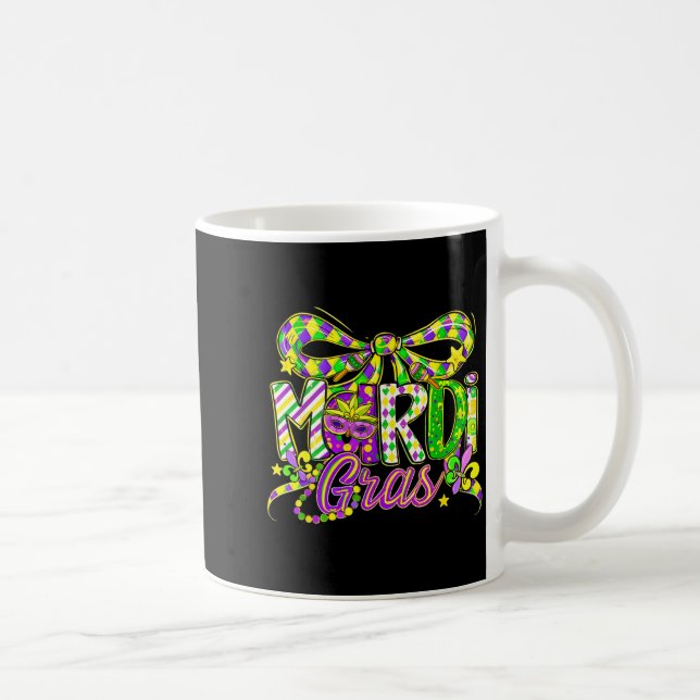 Mug Fille de typographie de carnaval de ruban coquette (Droite)