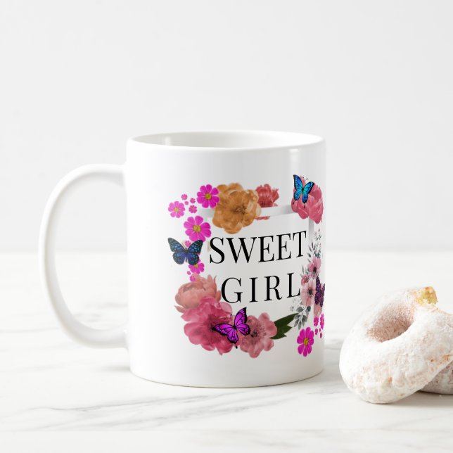 Mug Fille douce tendance (Avec donut)