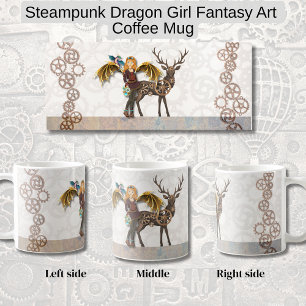 Mug Fille dragon Steampunk Art Fantastique
