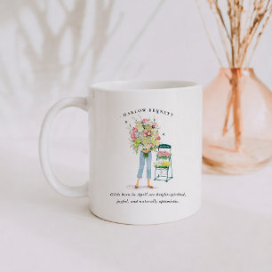 Mug Fille du mois d'avril Monogramme