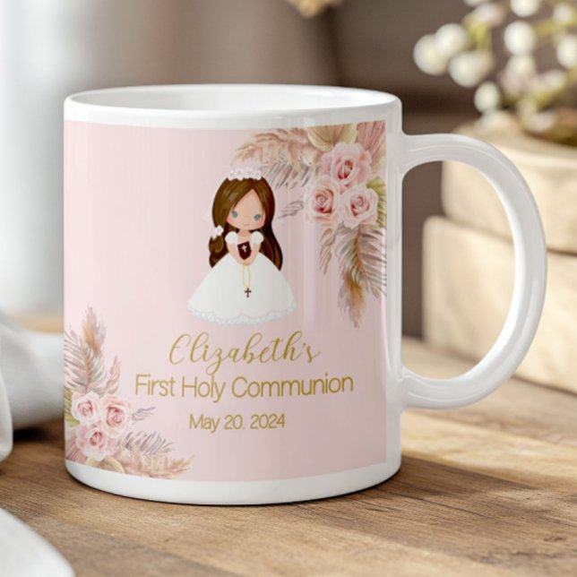 Mug Fille élégante Première Sainte Communion Boho Flor (Créateur téléchargé)