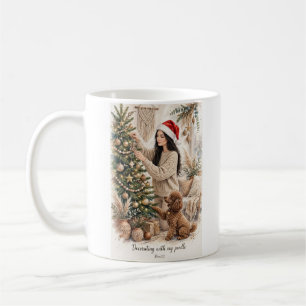 Mug Fille embrassant un chiot Caniche – Maman Caniche