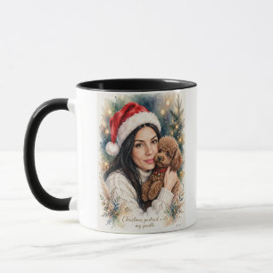 Mug Fille embrassant un chiot Caniche – Maman Caniche