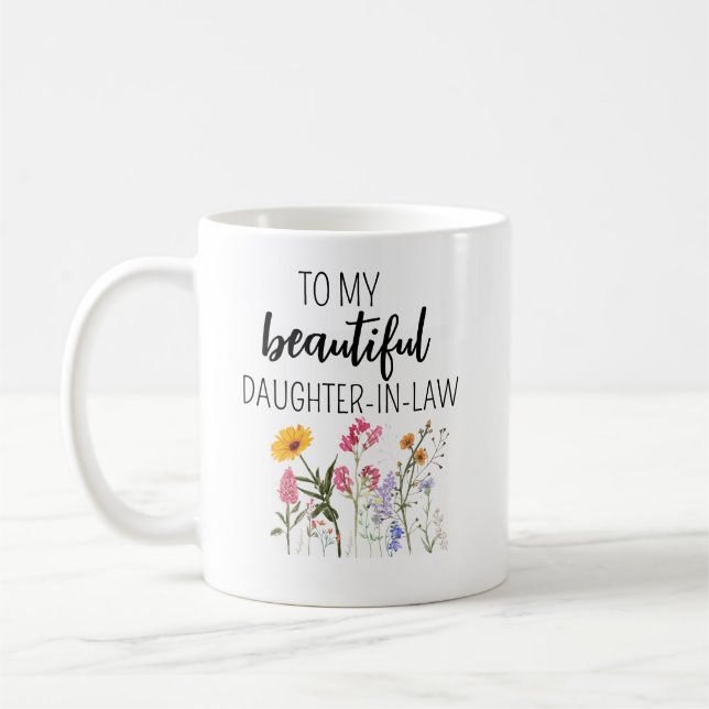 Mug Fille en droit Mug, Don de belle-fille, Don de (Gauche)