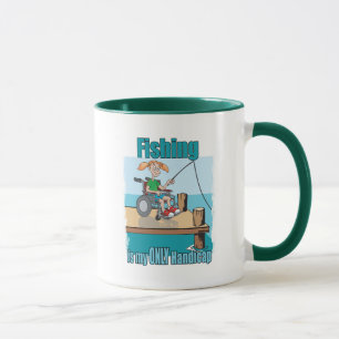 Mug Fille en fauteuil roulant Pêche